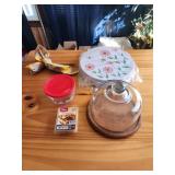 Stove eye covers. Christmas bowl. Wax melts.
