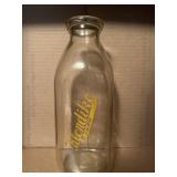 Vintage Klondike Farms Buttermilk Glass Milk