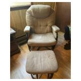 Suede Rocking Chair in Good Condition