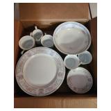 Porcelain forget me not plates trisa and ST bowl