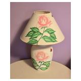Rose & Ladybug Lamp 15"