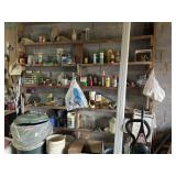 Contents of Entire Wall - Screws, Chemicals,
