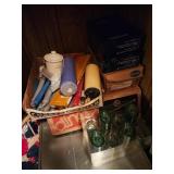 Large lot of candles and holders