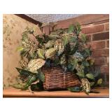 Basket w/Artificial Plant