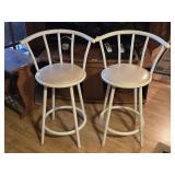 2-Metal Swiveling Barstool 22"W 25"T