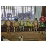 6 Vtg Anthropomorphic Shelf Sitters