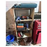 Shelving with Contents - Tools, Circular Saw,