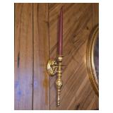 2 Brass Candleholders 19" tall