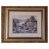 Framed House & Landscape Print 25"x 21"