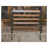 Miniature Wrought Iron & Wood Bench 14ï¿½"L 12"T