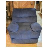 Navy Blue Cloth Recliner