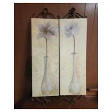 10.5 x37 wall art flowers in vases