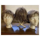 3 Vintage Ladies Womens Wigs