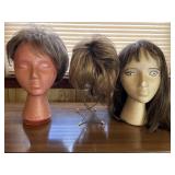 Lot of 3 Vintage Ladies Womens Wigs