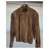 Oak Ridge Medium Frilled Faux Leather Jacket