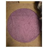 Round Purple Rug 39"