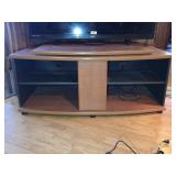 Wooden Swiveling TV Stand 47"W 24"D 21"T