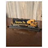 Santa Fe Model Train on Track Piece