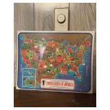 USA A Frame Tray Map Puzzle