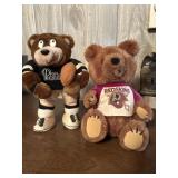 Vintage NFL Stuffed Plush Teddys Bears W