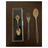 Lot of Baby Utensils Vintage and 1982 Worlds F
