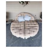 63x75 double lounge bed with side tables