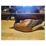 Wooden carved duck