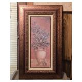 Framed Floral Print 17"x 29"