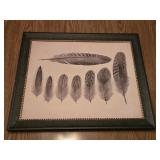 Home Accents Framed Feather Print 23"x 19"