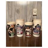 Lot of Vintage NASCAR Drinking Cups + Larry Bird