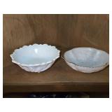 Ceramic & Milk Glass Bowls 9ï¿½" & 8ï¿½"
