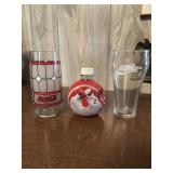 Lot of 3 Coke Items - 2 Glasses and Vintage P