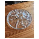 Vintage Clear Indiana Glass Pebble Leaf Pattern