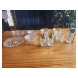 Vintage Indiana Glass Diamond Point Crystal Salt