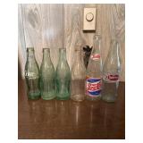 Lot of Various Empty Vintage Soda Bottles