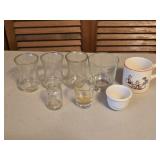 Assorted Glasses & Coffee Cup