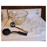 vintage Hazel Atlas Lexington Glass Punch Bowl
