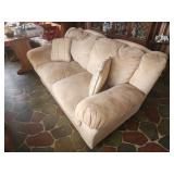 68x35x42 tan loveseat couch