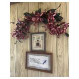 Wall Decor - Floral Piece and 2 Pictures