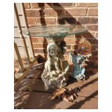Fairy outdoor decor, shows wear