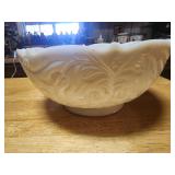 Milk Glass Mckee Rock Crystal Salad Bowl Vintage,