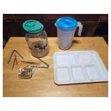 Vintage Spoon Rest Holder Acrylic Lucite Teapot