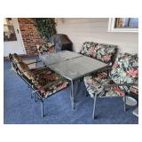28x64 x38 patio table with 6 chairs. Has a little