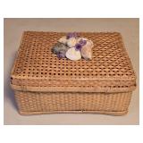Woven Wicker Basket 10"L 8"W 6"T