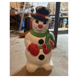 3 Ft Light Up Plastic Snowman Decoration