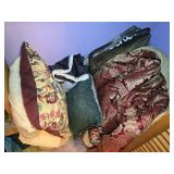 Contents of Closet Floor - Pillows, Comforters,