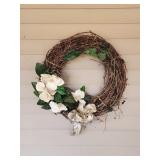 28" stick magnolia wreath