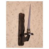 2- Wooden Candleholders 13" tall
