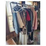 Clothes rack with assorted sizes womens clothes