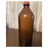 Vintage Clorox Amber Glass Bottle